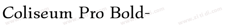 Coliseum Pro Bold字体转换